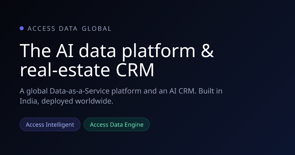 Access Data Global — AI Data Platform & Real-Estate CRM